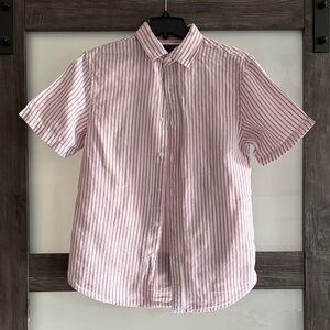 Banana Republic Factory Men's Pink Striped Button Down Shirt